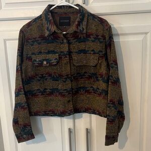 New Women's Dictionary Multicolor Aztec Print Jacket sz Medium